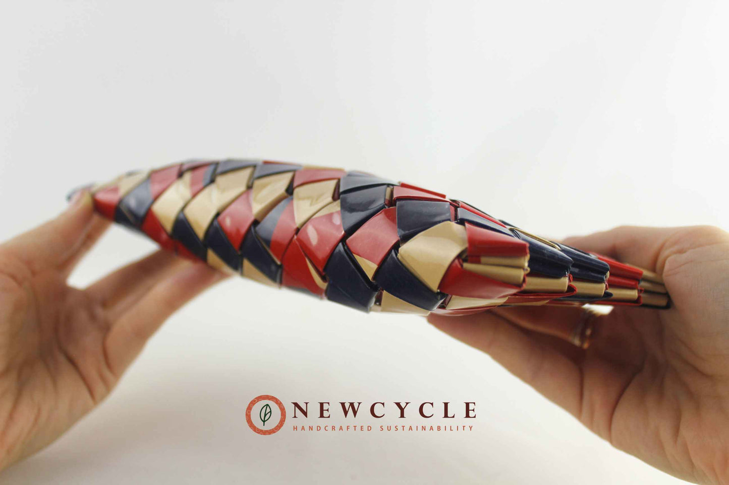 eco friendly clutch navy red sand