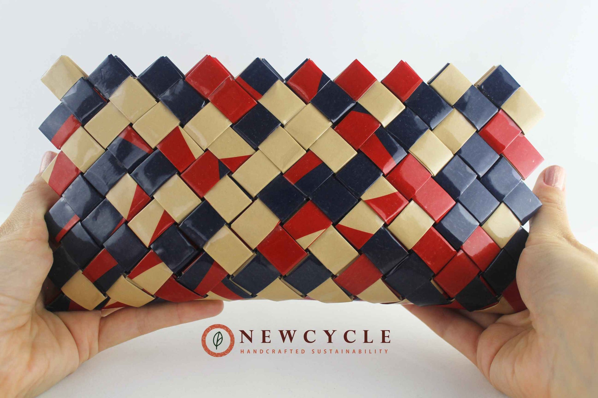 handmade upcycled clutch mosaic design