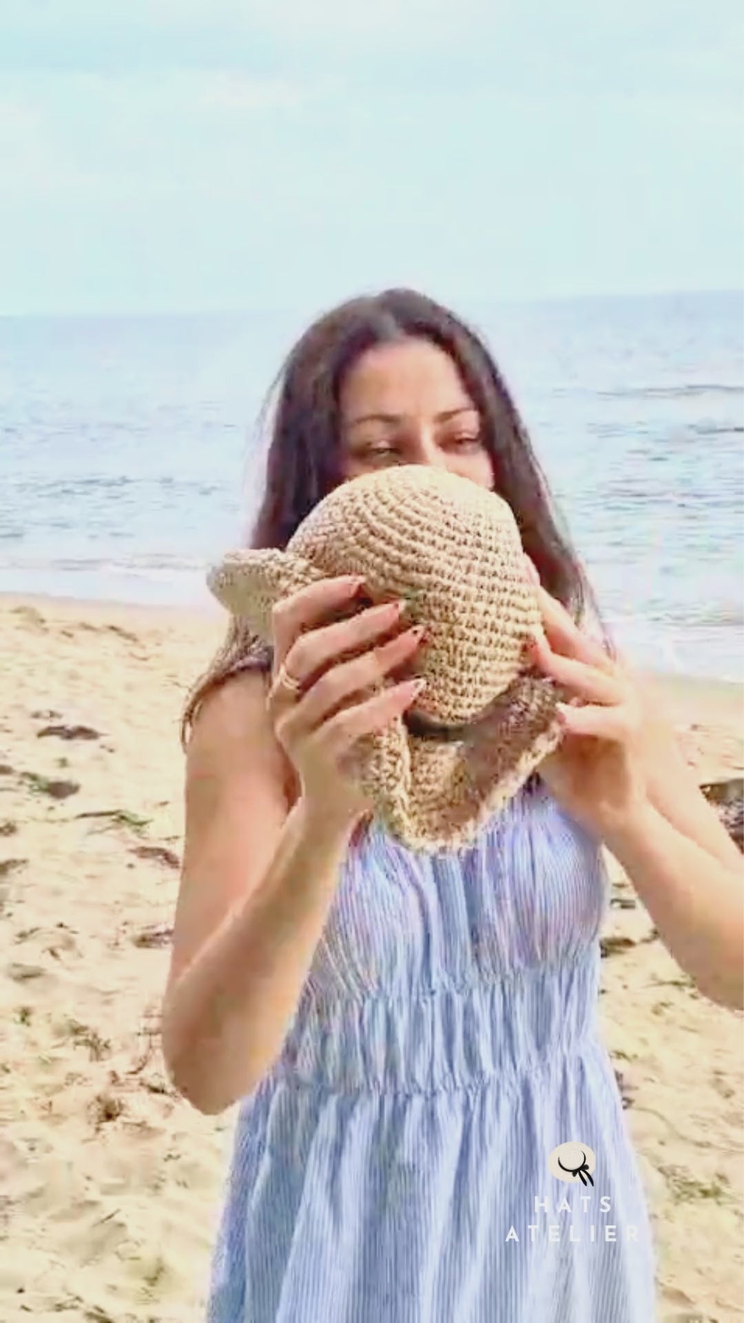 crochet raffia hat beach video natural straw